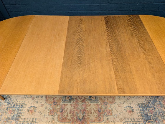 Image 1 of Vintage eiken ronde eettafel, model 55 van Omann Jun, jaren 60