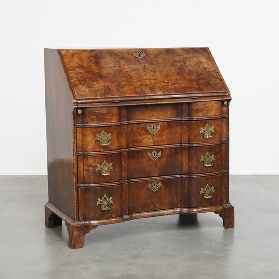 Image 1 of Secrétaire/meuble à tiroirs ancien en chêne de la fin du XVIIIe siècle