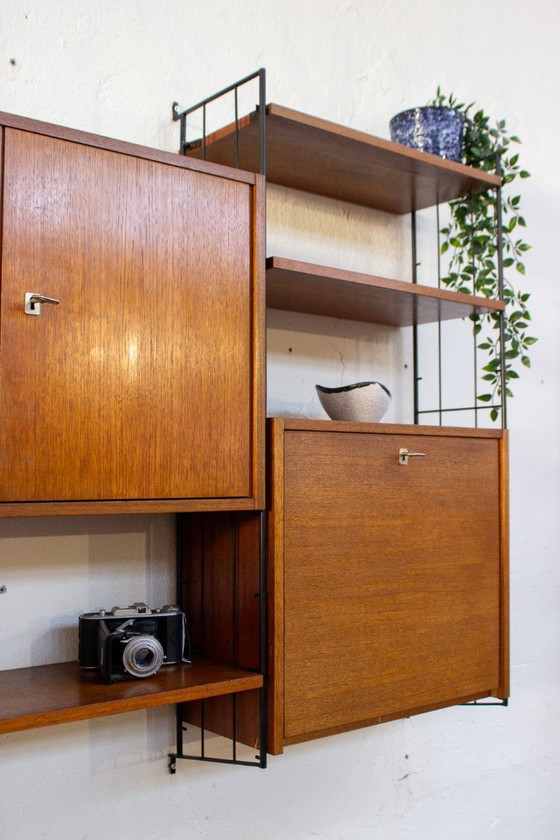 Image 1 of Mensola vintage in teak, mensola a muro, credenza, metà del XX secolo, anni '60