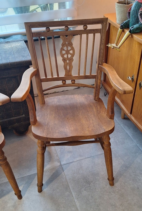 Set di poltrone vintage Mendlesham (Windsor), Sedie da pranzo, Legno, Marrone (foto 3 di 13)
