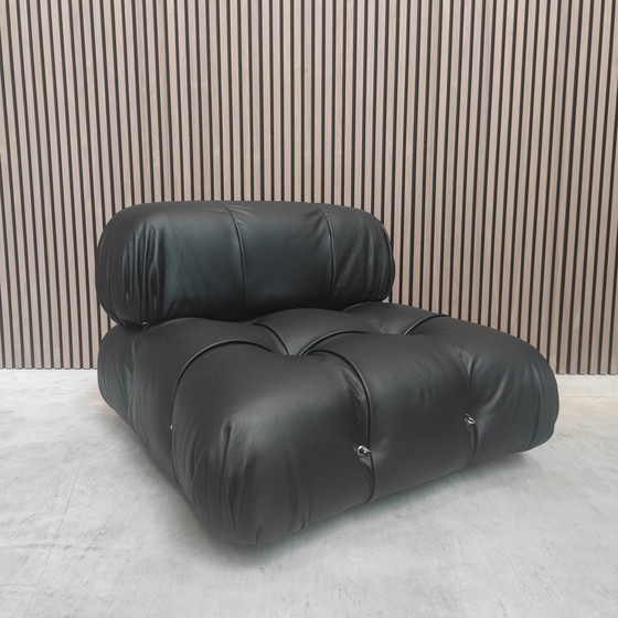 Image 1 of B&B Italia Camaleonda Module With Armrests - Black Leather