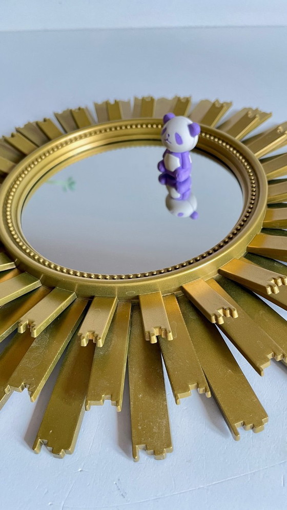 Image 1 of Vintage stijl gouden zonnespiegel