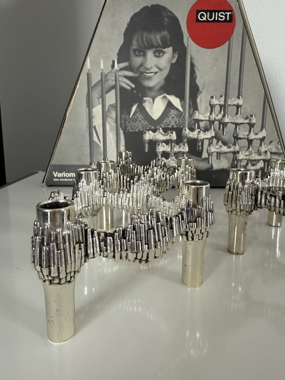 3 Quist Nagel Portacandele Argentati Imballo Originale Incl. Candele BMF – Metal, Silver (photo 8 of 9)
