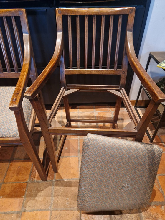 Image 1 of 4 Art Nouveau Schuitema Armchairs, Dining chairs