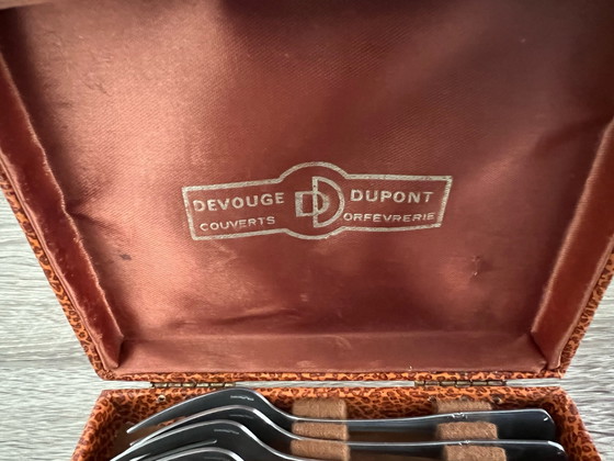Image 1 of Ecrin de 12 Fourchettes à Dessert Inox Devouge Dupont
