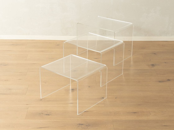 Image 1 of Stapelbare acryltafels uit de jaren 60