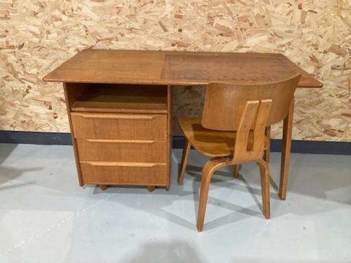 Bureau EB02 en bouleau avec chaise assortie