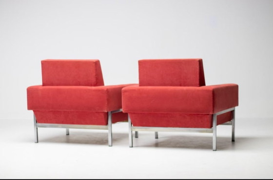 Image 1 of Poltrone Kiushu Saporiti Rosse Distintivo Italiano