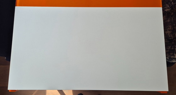 Image 1 of Prado Ciacci extendable table orange/white