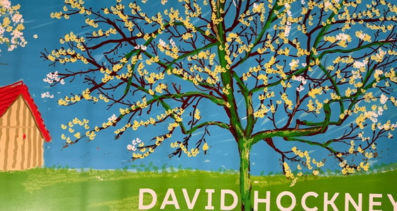 Image 1 of David Hockney, A Year in Normandie (Blossom Tree), 2020-2021 (detail) Composite iPad Painting, copyright David Hockney, Printed 