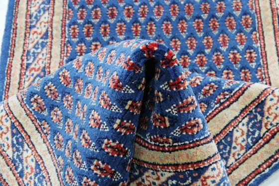 Image 1 of Original Perser Handgeknüfter Sarough Mir Blaue Farbe 310 x 80 cm 