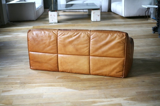 Canapé Ligne Roset, van Michel Ducaroy, model Anais, 1981 – 2 zitsbanken, Leer (photo 8 of 31)