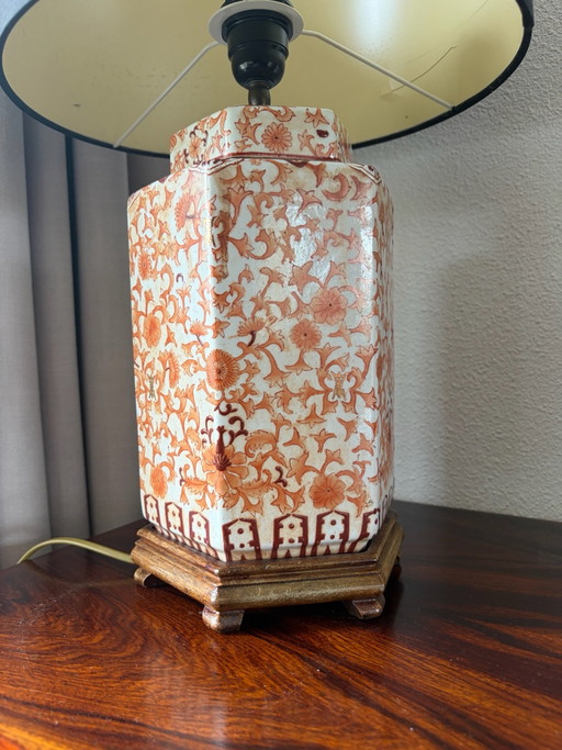 Vintage Chinesische Ingwertopf-Lampe