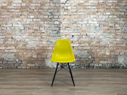 Vitra DSW moutarde/noir - PLUSIEURS EXEMPLAIRES EN STOCK – stoelen fauteuils, Metal, Plastic (photo 2 of 16)