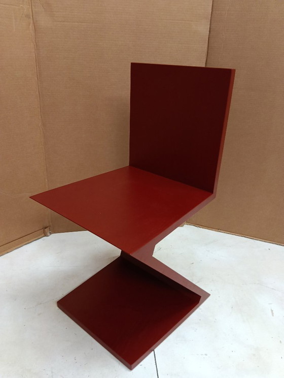 Image 1 of Sedia ALIVAR MVSEVM 514 ZIG ZAG (NUOVA, MAI USATA) Rosso Bordeaux o Nero