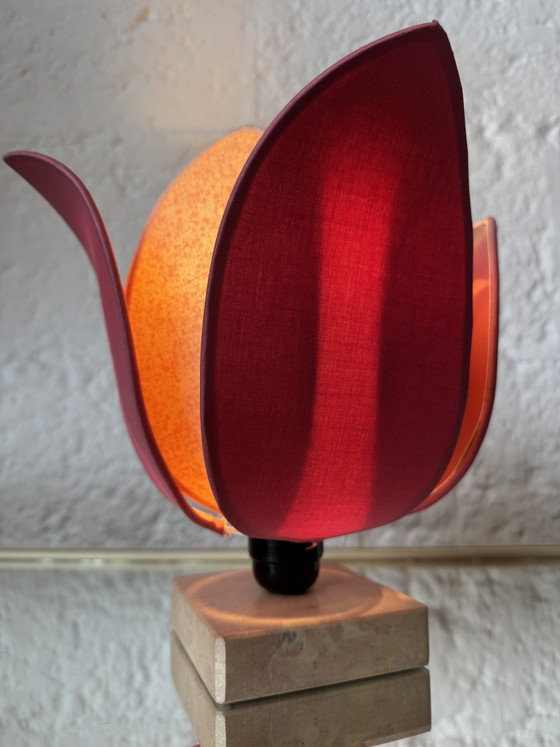 Image 1 of Vintage Lotus Flower Lamp