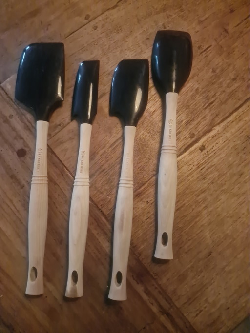 Le Creuset, Juego de raspador y espátula – keukenaccessoires, Rubber, Wood