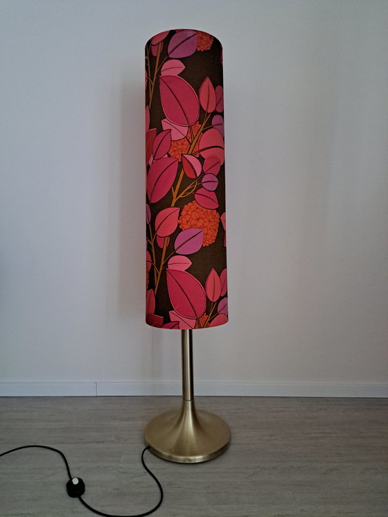 Image 1 of Lampe rétro rare des années 70 - Motif floral - Eye Catcher
