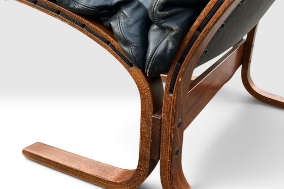 Ingmar Relling "Siesta" Lounge Chair Westnofa 1965 – Poltrone, Pelle, Legno, Vintage (photo 4 of 8)