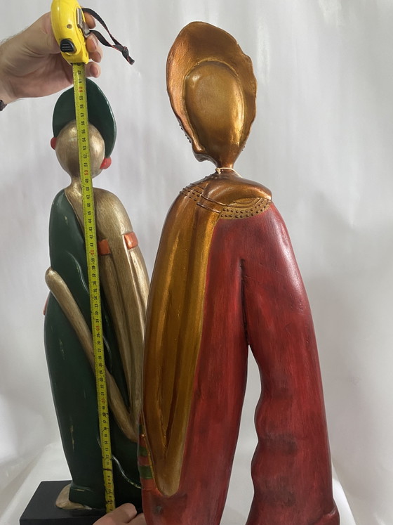 Conjunto de 2 figuras decorativas em madeira – Dekorative Objekte, Wood (photo 8 of 11)