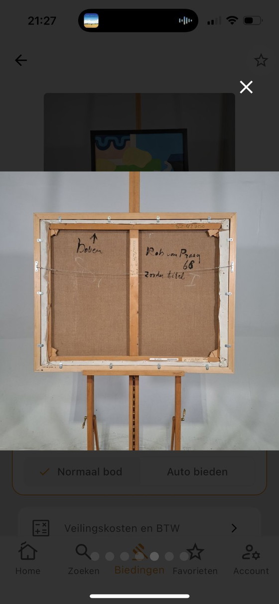 Image 1 of Painting "Untitled" Rob van Praag 77x97 cm 1968