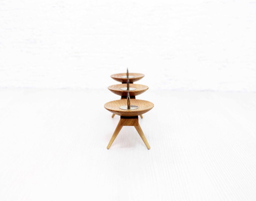 Scandinavian style triple candle holder