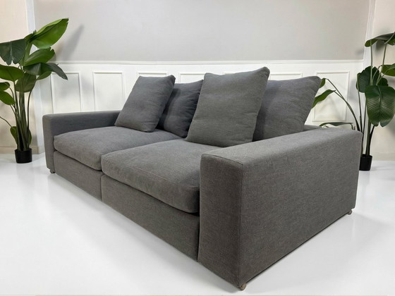 Image 1 of Flexform Groundpiece Designer Sofa Stoffen Grijze Bank