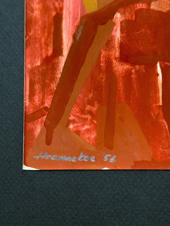 Image 1 of Jozef Hoemaeker (1911-1970) - Abstrakter Roter Mann, 1956