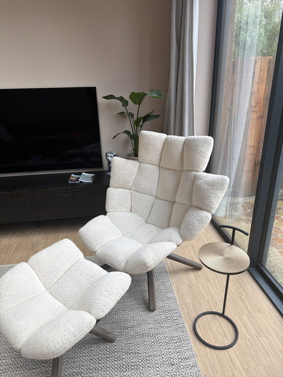 Image 1 of B&B Italia Husk fauteuil met ottoman – Patricia Urquiola