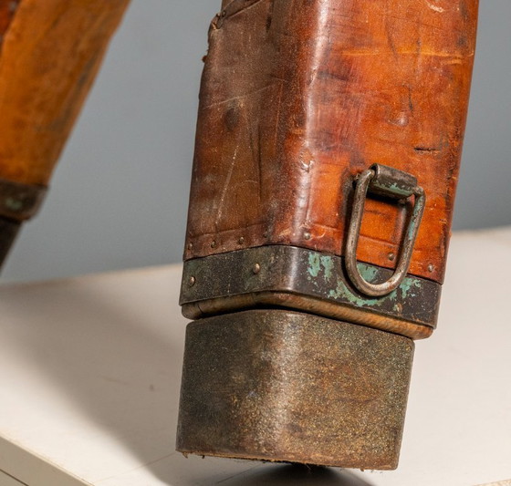 Image 1 of Vintage Leather Gym Bench / Pommel Horse, Bauhaus Style, Europe, 1920s