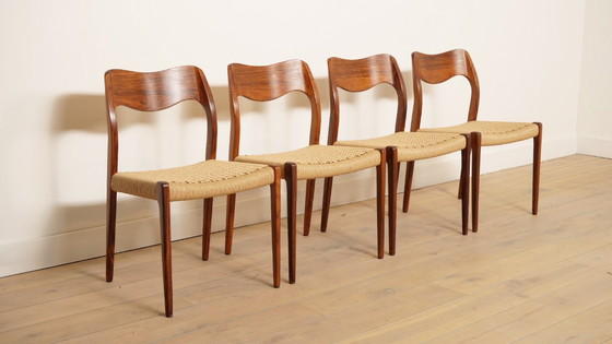 Image 1 of 4 Stühle | Niels Otto Møller | Modell 71 | Palisanderholz | Restauriert