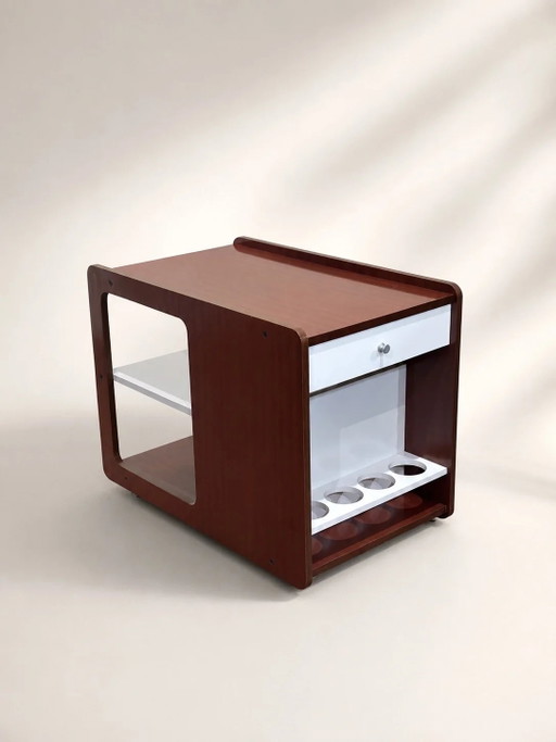 Barwagen uit het midden van de 20e eeuw, Italië, 1970 – serveerwagens, Wood