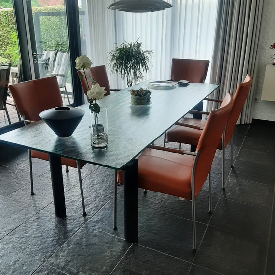 Set van 6 Bert Plantagie design stoelen – Eetkamerstoelen, Leer (photo 4 of 5)