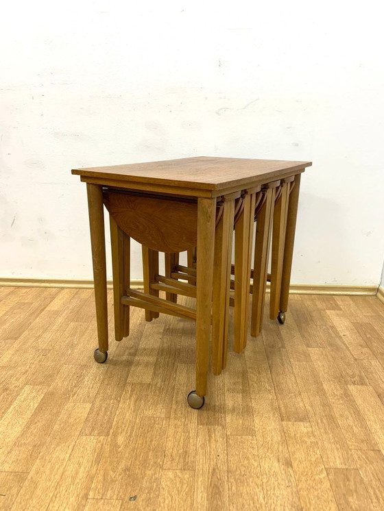 Image 1 of Tavolini ad incastro vintage di Paul Hundevad, design ceco, anni '60