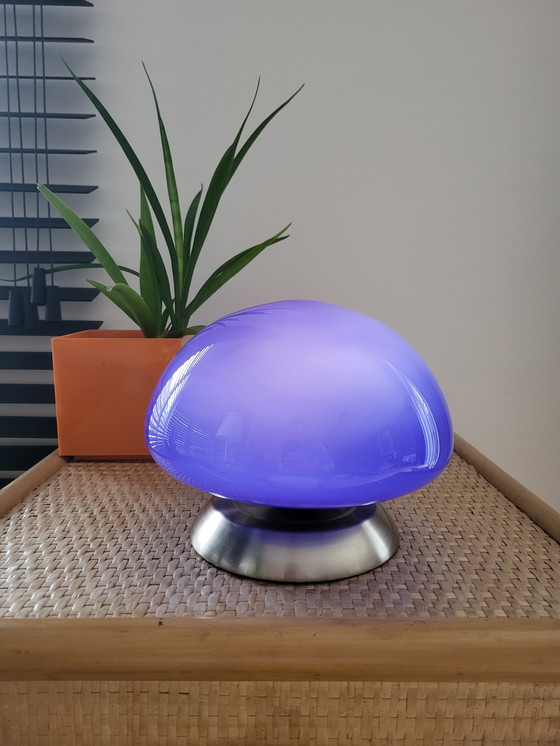 Image 1 of Mushroom Lamp, Blue, Linhai Junis