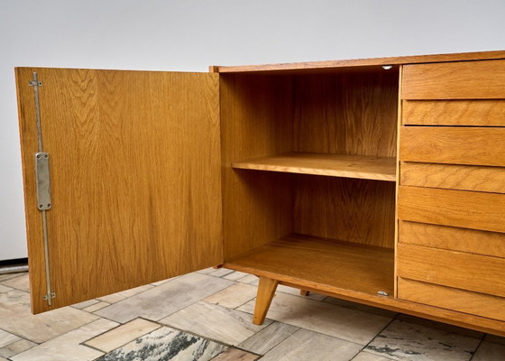 Image 1 of Credenza vintage in quercia di Jiří Jiroutek, anni '60, Cecoslovacchia