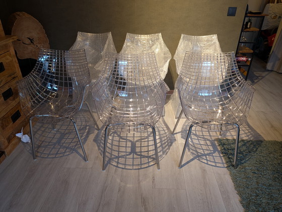 Image 1 of 6 sedie Driade Meridiana – Driadestore - Christophe Pillet – Trasparenti – Nuove condizioni!