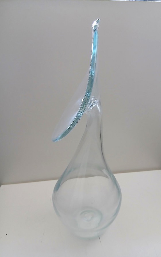 Beautiful hand-blown glass design vase by Gerardo Cardinale, Transparent (photo 4 of 8)