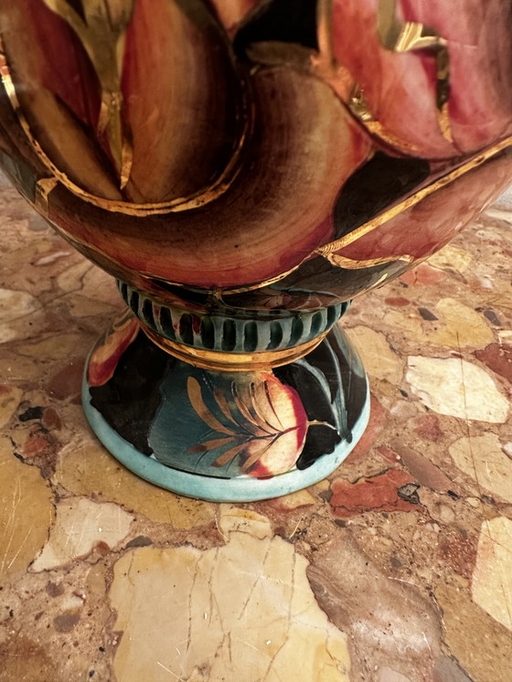 Image 1 of Vintage ceramic amphora vase signed Vallauris - H 24 cm