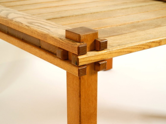 Image 1 of Salontafel uit de "Farmer Collection" uit de jaren 60 van Gerd Lange voor Bofinger, gemaakt van lichtbruin gebeitst essenhout.