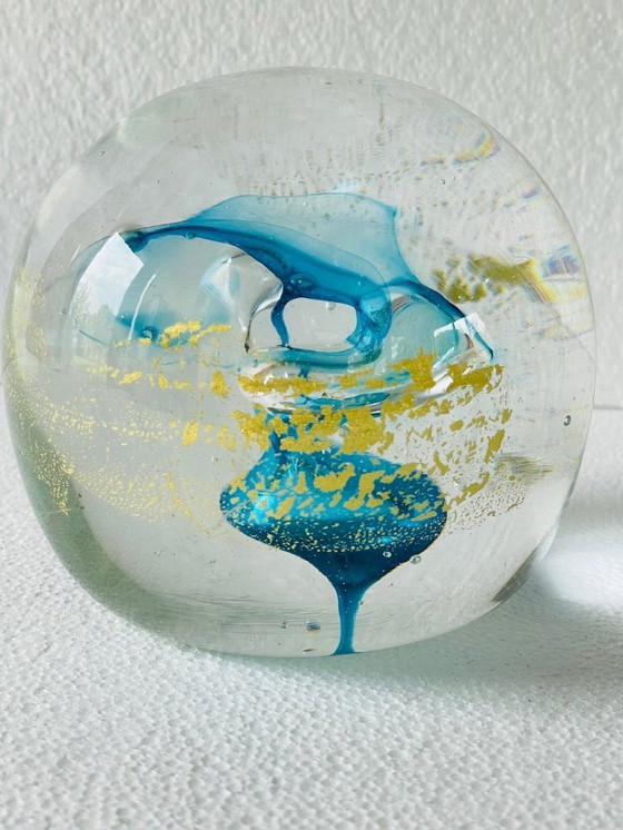 Image 1 of Presse-papier en cristal de Marcel Saba, années 1990