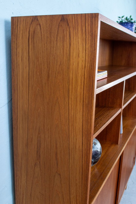 Image 1 of Vintage teakhouten dressoir, boekenkast, bijzettafel, ladekast, Deens, jaren 60