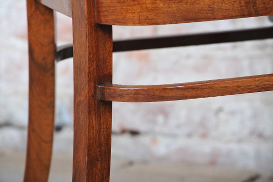 Set van vier gerestaureerde art-deco stoelen, beuken-, sparren- en walnootfineer, Tsjechisch, jaren 1920 (photo 4 of 16)