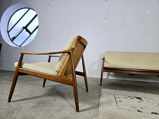 Image 1 of Hartmut Lohmeyer Set Mid Century anni '60 e '70 Panche Poltrone Poltrona Vintage Suite