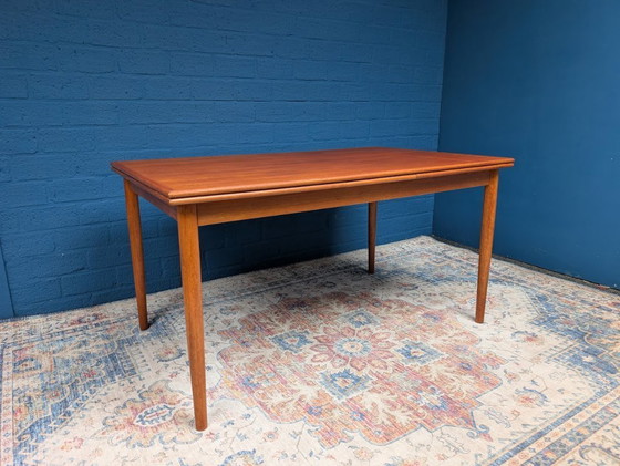Image 1 of Vintage Verlengbare Eettafel, Deens Design, Jaren 60