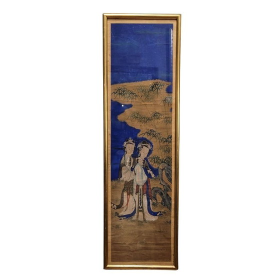 Image 1 of Gouache on parchment “Geishas”, Qing Dynasty, circa 1780 – China
