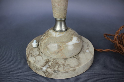 Mid Century Steintischlampe, Tschechoslowakei, 1950er Jahre