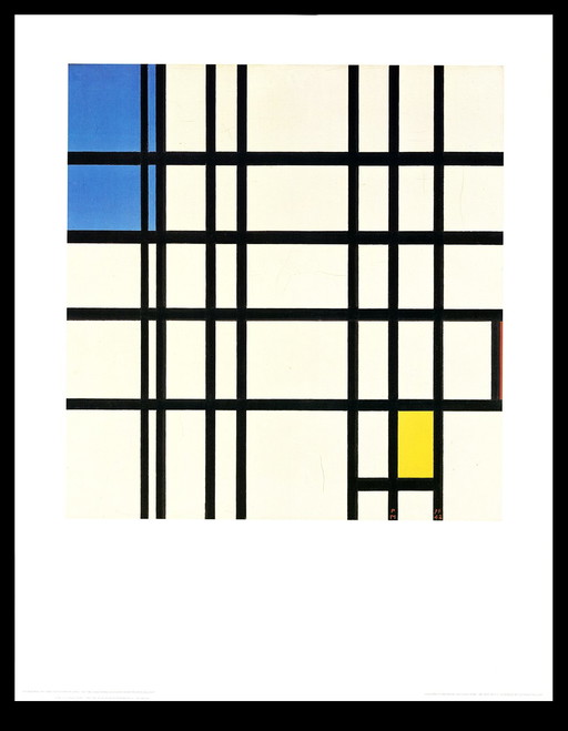 Mondriaan, Piet - Ritme van zwarte lijnen - Kunstdruk