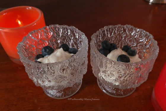 Image 1 of 2x Tapio Wirkkala, coupes à dessert IITALA verre à glace (Aslak) à pied.