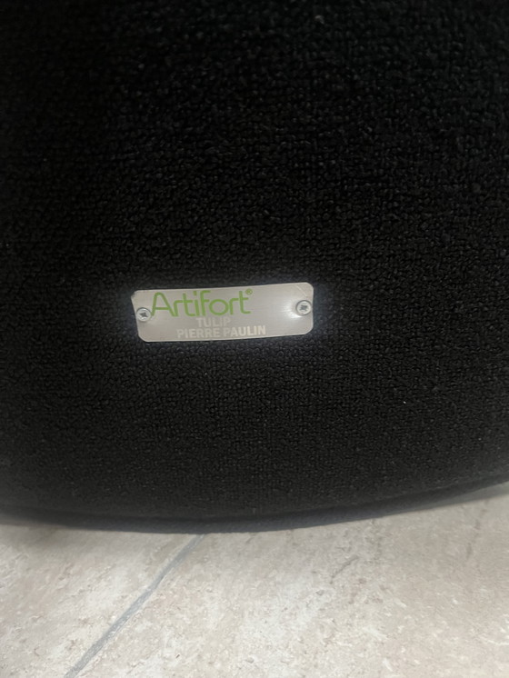 Image 1 of 2x Artifort Little Tulip negro tapizado